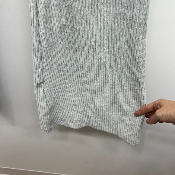 Aerie Gray Ribbed Groove On Velour High Waisted Flare Pant Plus Size XXL Casual - Picture 5 of 6
